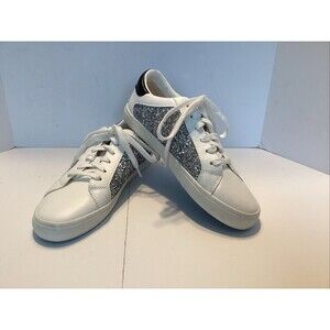 vintage havana Marianna sneakers 11 white w/silver  mix glitter